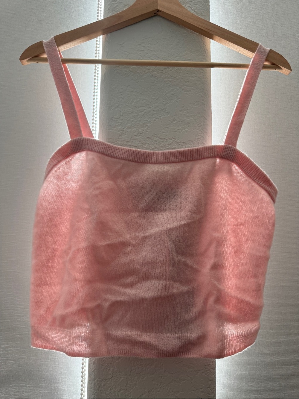 NWT polo Ralph Lauren washable 100% cashmere pink straight neck tank top Sz L - Picture 4 of 9